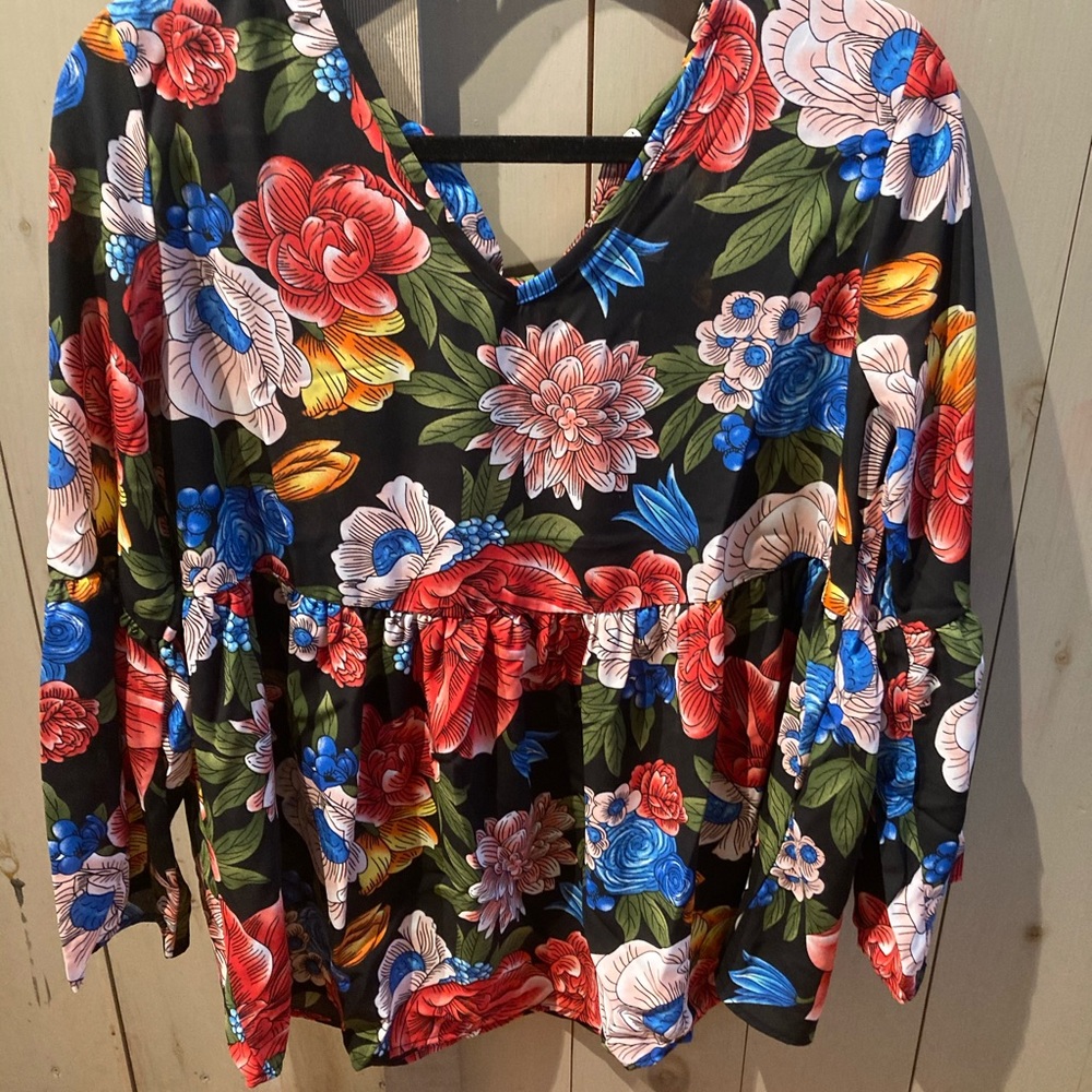 Floral babydoll top